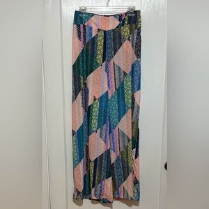 bar III Women’s Colorful Geometric Pattern Polyester Flowy Pants Size M